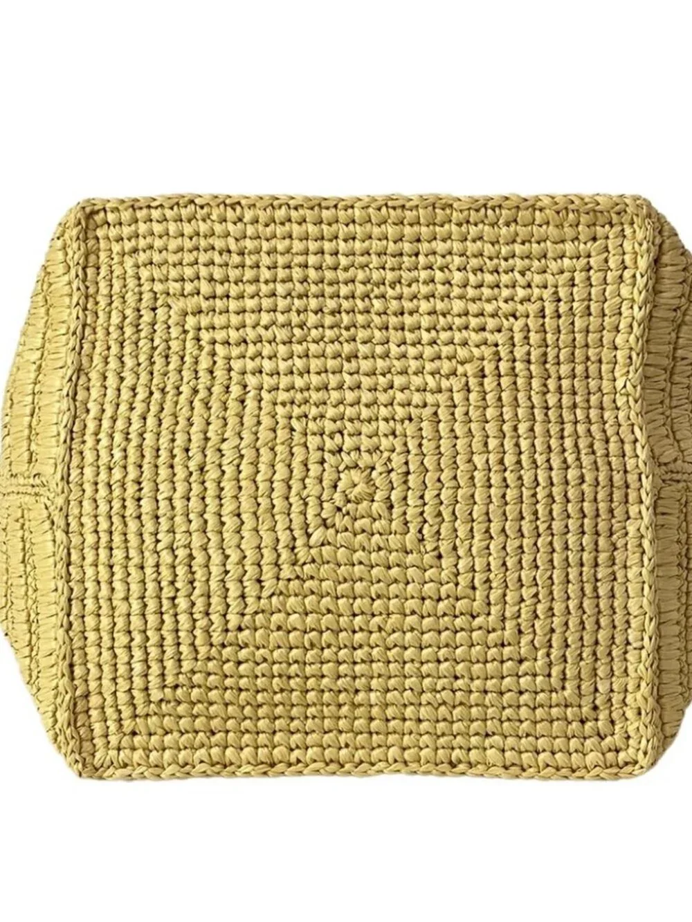 GUCCI Gucci Lido 836506 Beige Brown Raffia Leather Tote Bag